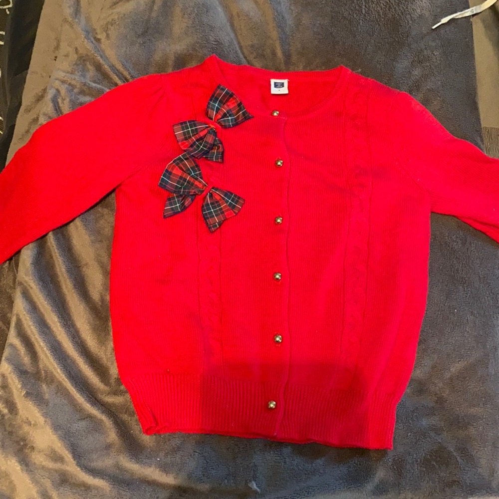 Janie and Jack Holiday Button Down Sweater